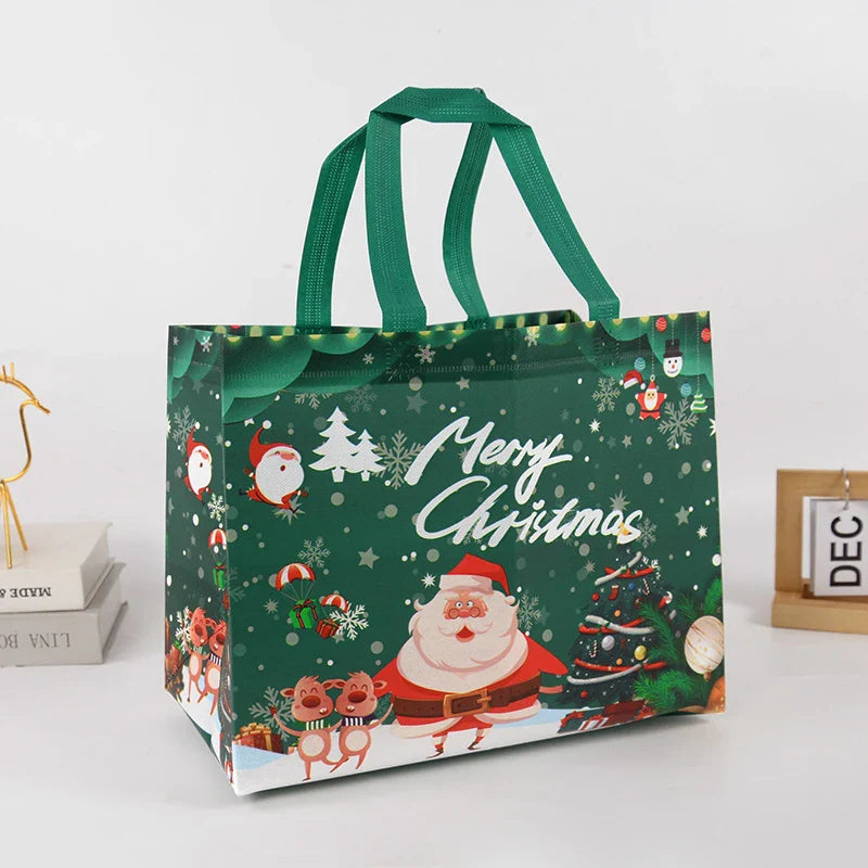 Rynx Christmas gift bag Santa Claus snowman candy gift wrapping bag 2024 Merry Christmas party home decoration Navidad Noel 2025 New Year