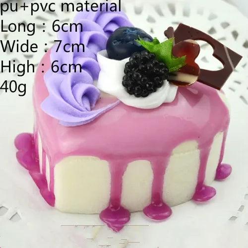 Lisslune | Realistic Faux Fruit Cake Display Model for Home Decor and Photography - 1 Piece Artificial Dessert Prop