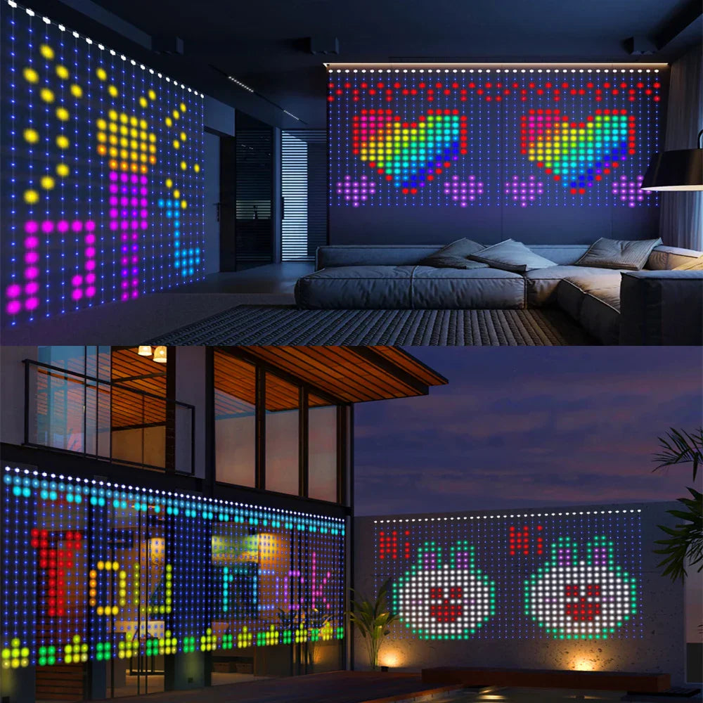 Lisslune | Musical RGB Curtain Garland LED Window Lights