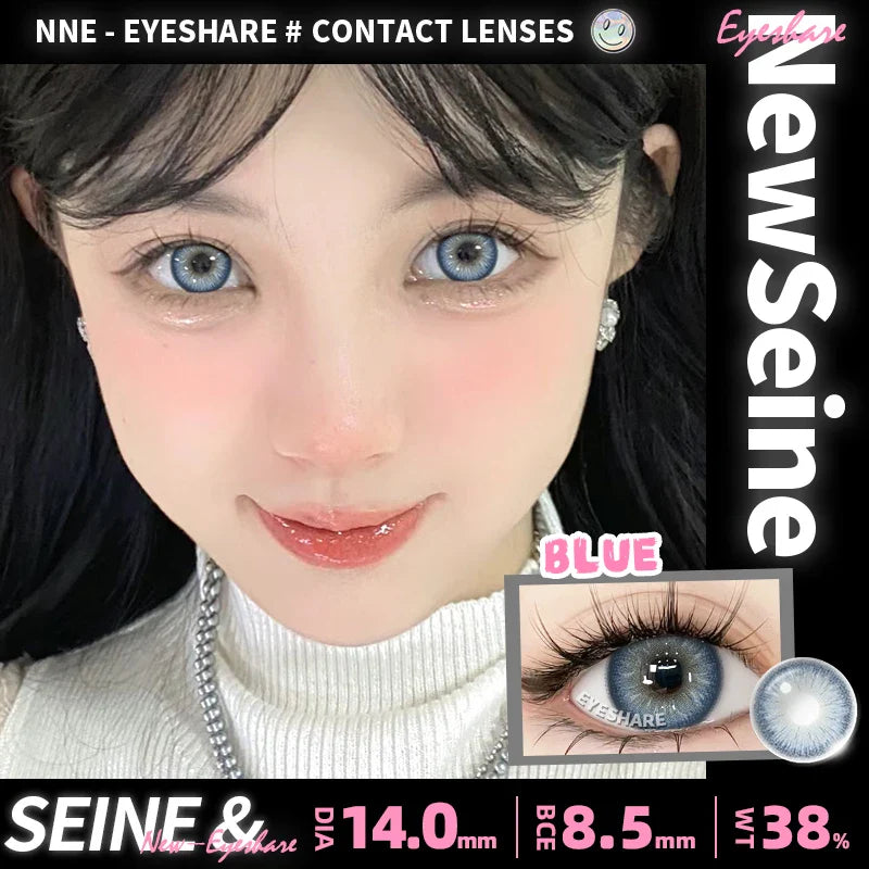 Rynx | New 1 Pair of Contact Lenses in Natural Color for Eyes Blue Lenses Gray Pupil Lens Brown Lens Yearly Cosmetic Green Contacts