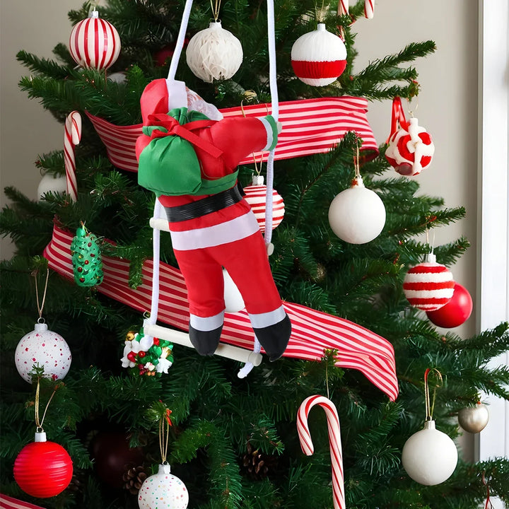 Rynx Santa Claus Climbing Ladder Pendant Merry Christmas Decoration for Home 2024 Navidad Christmas Tree Ornament 2025 New Year Gift