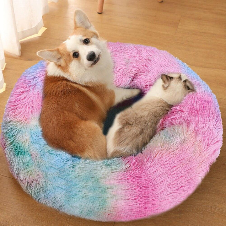 Lisslune | Luxury Plush Round Pet Bed - Cozy Retreat for Cats and Dogs