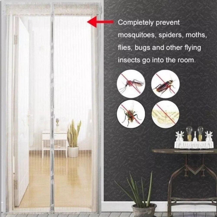 Lisslune | Insect Resistant Magnetic Screen Door with Automatic Soft Closing Mechanism
