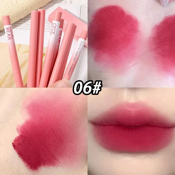 Rynx | Waterproof Lipstick Pencil Matte Nude Soft Solid Lipstick Pencil Long-lasting Professional Women's Lip Contour Korean Makeup