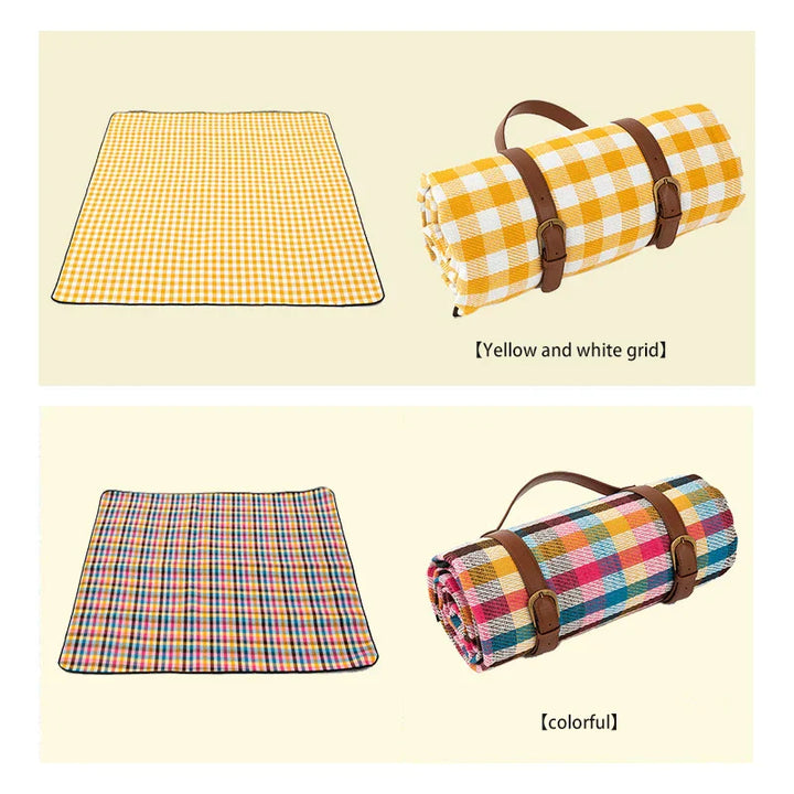 Lisslune | NovaPlaid | Waterproof Foldable Picnic Blanket with Carry Strap
