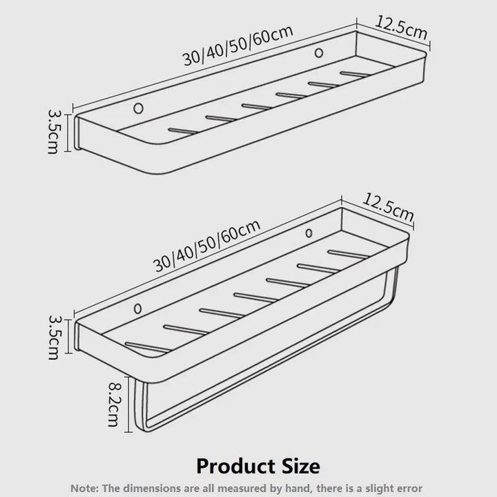 Lisslune | black wall-mounted storage shelf