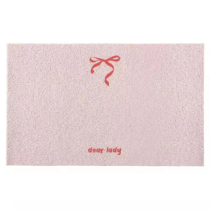 Rynx | Korean Style PVC Bow Door Mat Cuttable Entrance Welcome Mat Rug Anti-Dust Pad Outdoor Aesthetic Living Room Decor