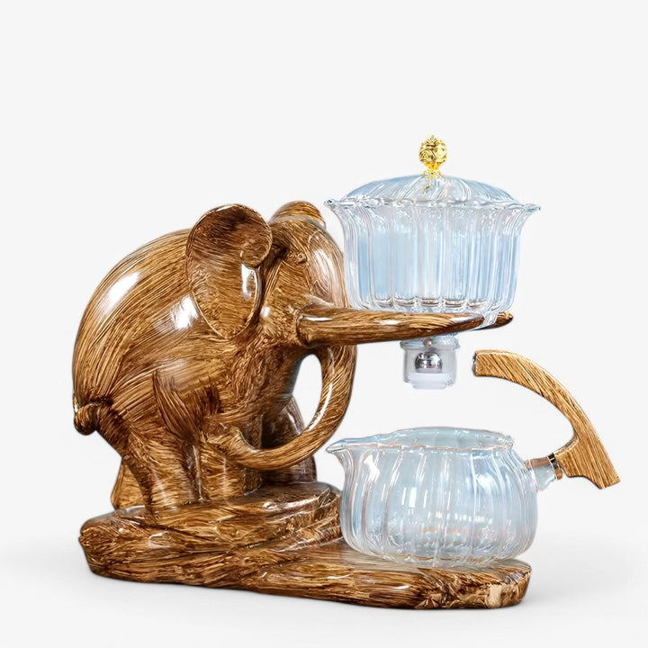 Lisslune | Elephant Glass Tea Set with Heat-Resistant Pot