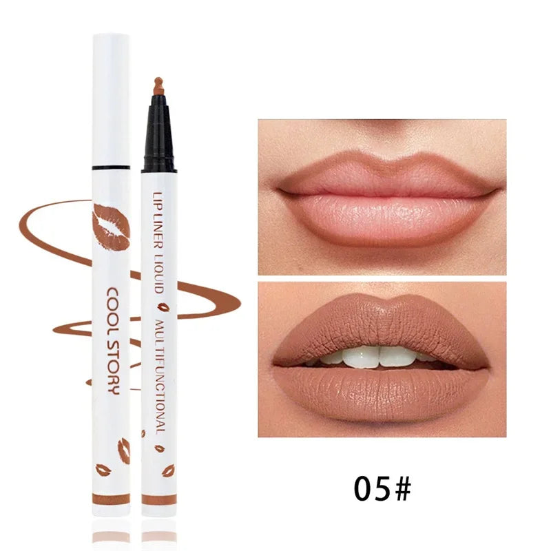 Rynx | Liquid Lipliner Pencil Long-lasting Lip Cosmetics Tool Matte Soft Lip Liner Quick-drying Smudge-proof Natural Lipstick Pencil