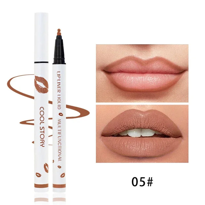 Rynx | Liquid Lipliner Pencil Long-lasting Lip Cosmetics Tool Matte Soft Lip Liner Quick-drying Smudge-proof Natural Lipstick Pencil