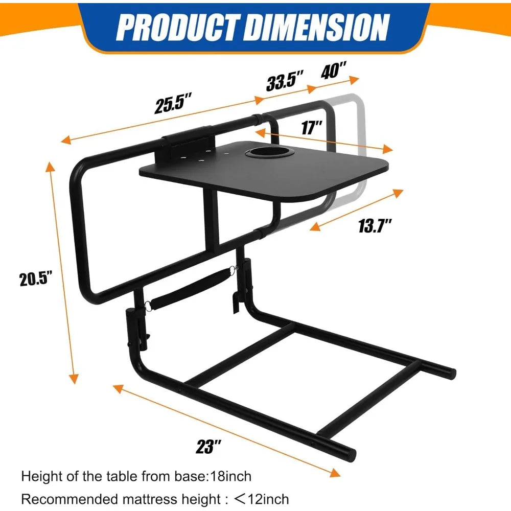Lisslune | Elderly Bed Safety Rail Folding Table