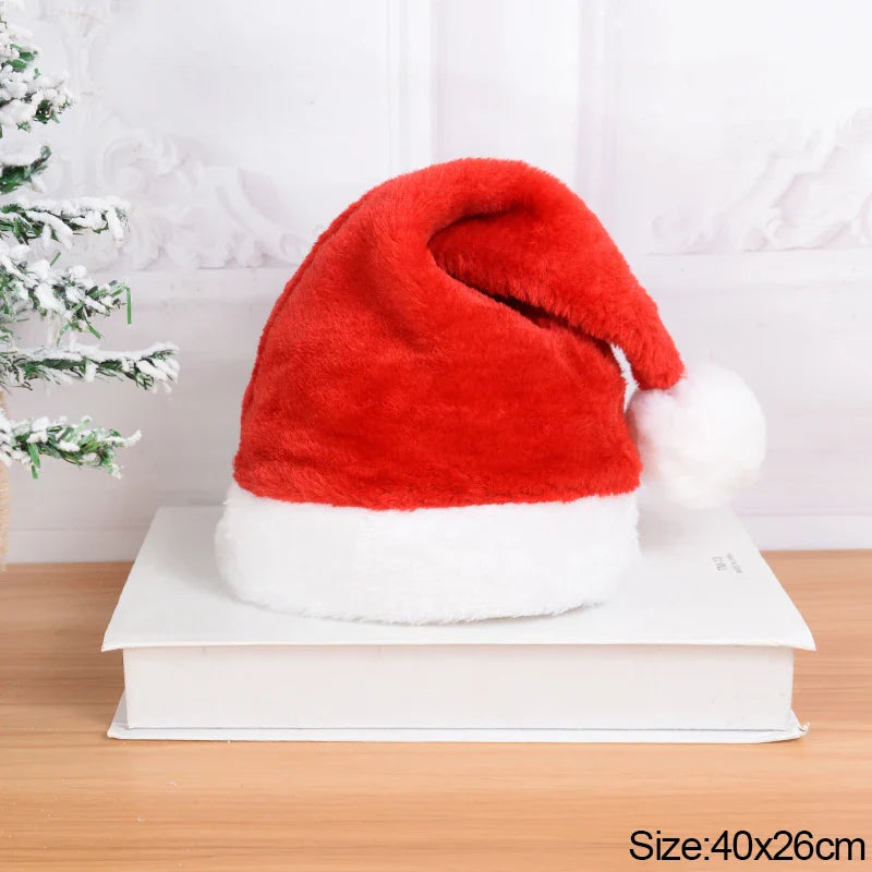 Rynx Knitted Christmas Hat Sweet Pompom Adult Children Soft Hat Santa Hat New Year Party Kids Gift Navidad Natal Noel Decoration