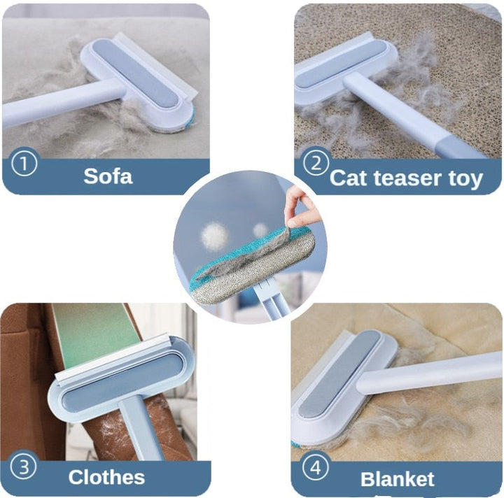 Lisslune | 3in1 Pet Hair Lint Remover Window Cleaner Brush