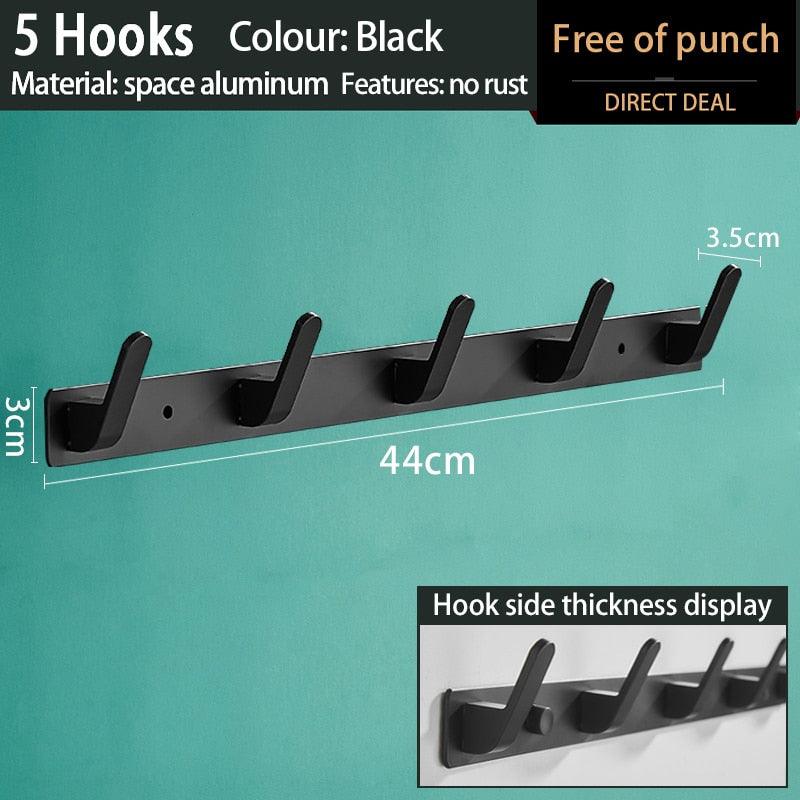 Lisslune | Space-saving Aluminum Hook Organizer: Efficient and stylish storage for any room