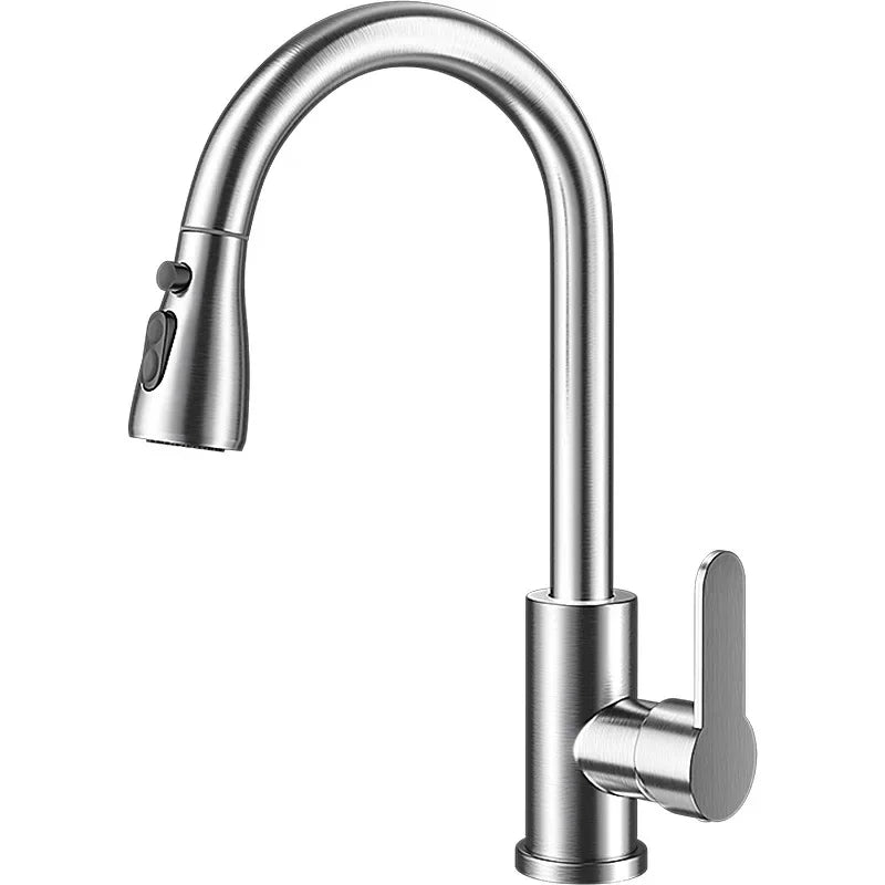 Lisslune | Kitchen faucet with pull-out spout – Brushed Nickel