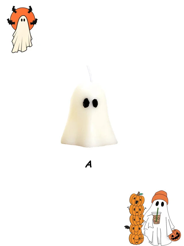 Rynx | Halloween Ghost Candle Creative Ornaments Atmosphere Candle With Eerie Design Luxurious Gift Scented Candle Party Desk Decor