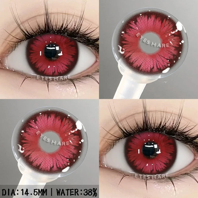 Rynx | 1 Pair purple lenses for eye color contact lenses anime pink lenses blue pupils for eyes Y2K lenses for natural eyes