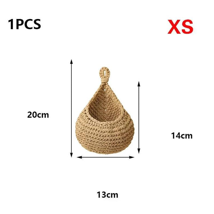 Lisslune | Sustainable Bohemian Jute Rope Hanging Basket for Elegant Fruit Presentation