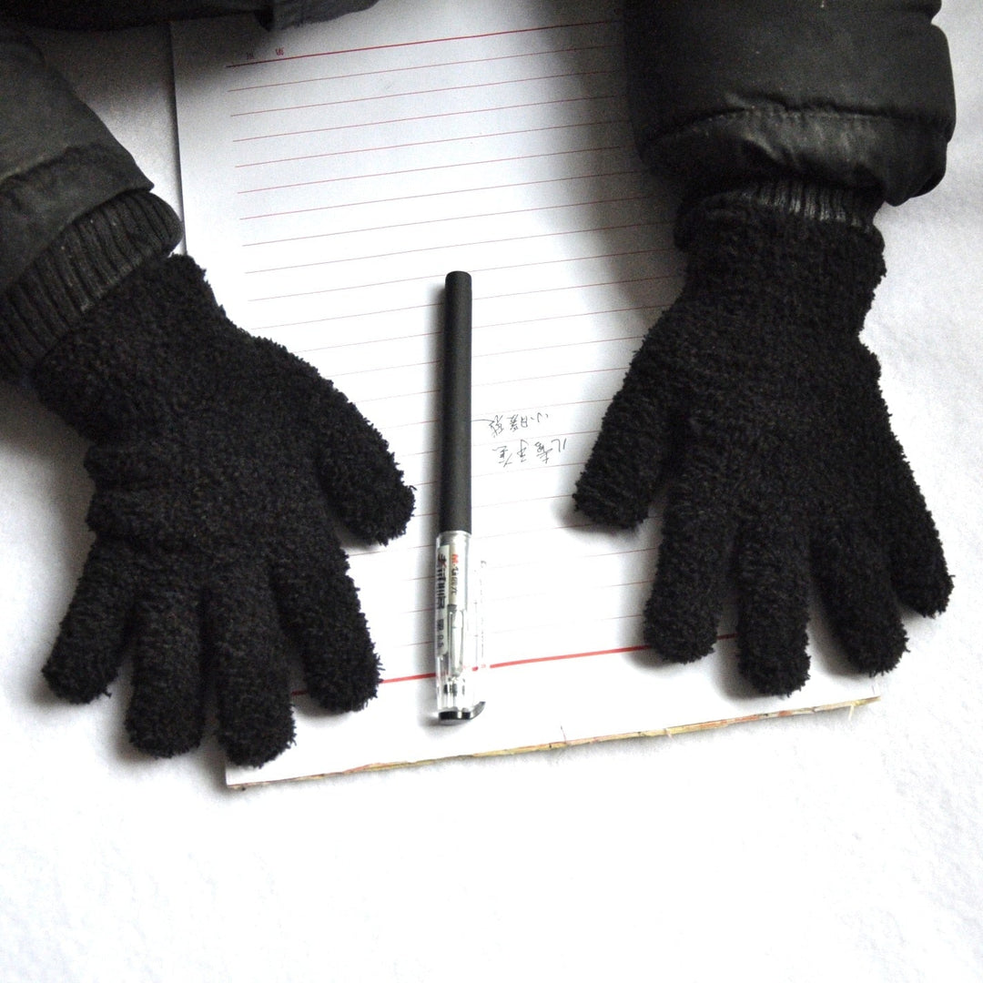 Lisslune | Fluffy children's wool gloves with individual fingers (5-10 years)