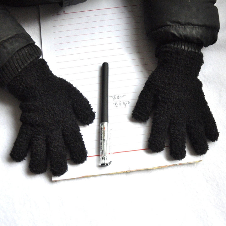 Lisslune | Fluffy children's wool gloves with individual fingers (5-10 years)