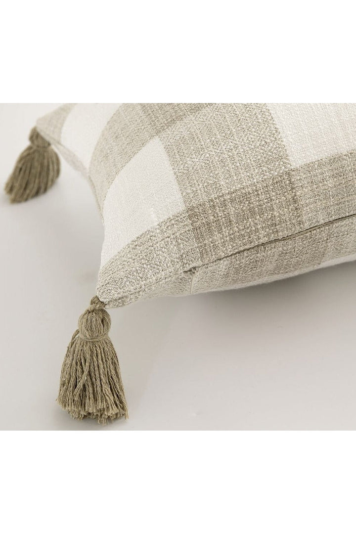 Lisslune | White Tassel Cushion Cover