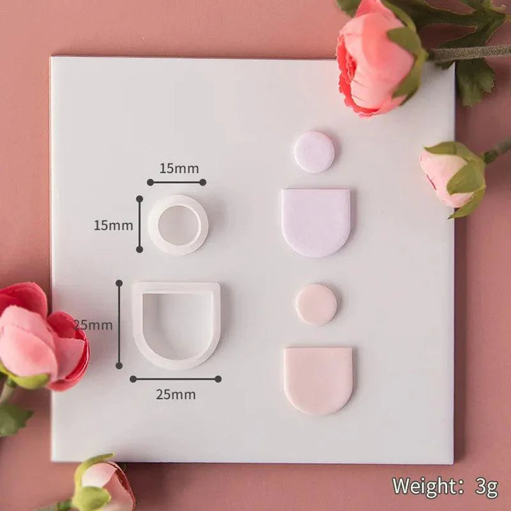 Lisslune | Geometric Elegance Polymer Clay Cutting Tools - Essential for Creative Makers