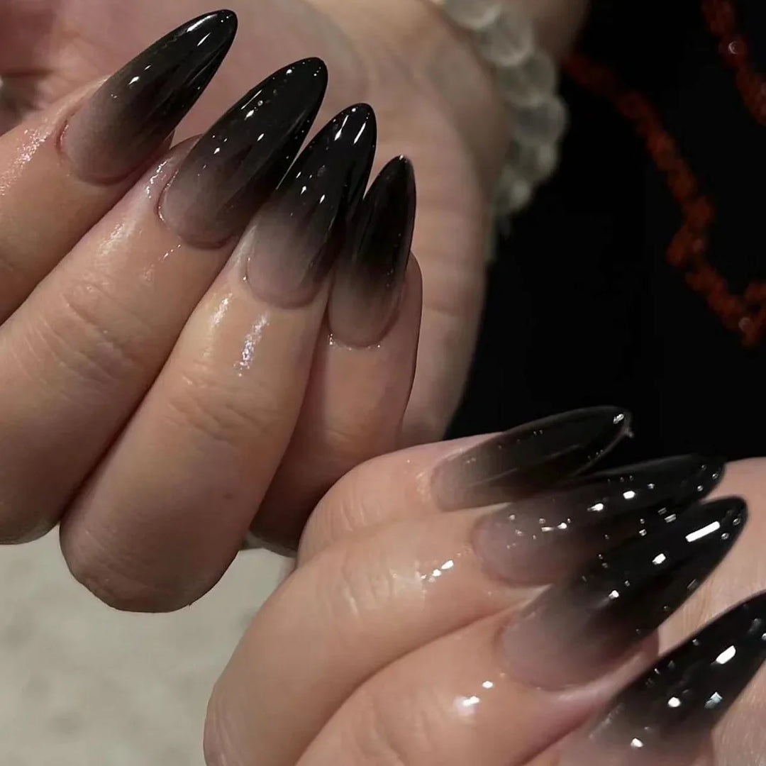 Rynx | Colored Halo Dye Wearable Nail Art Fashion Almond Shape Artificial Nails Removable Ready False Nails Press On Nails with Glue