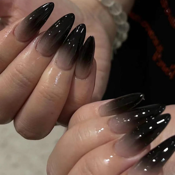 Rynx | Colored Halo Dye Wearable Nail Art Fashion Almond Shape Artificial Nails Removable Ready False Nails Press On Nails with Glue