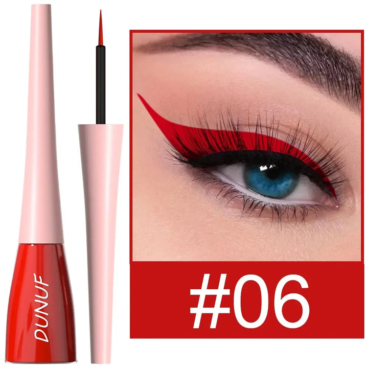 Rynx | Purple Eyeliner Long-lasting Liquid Black Eyeliner Pencil Waterproof Fast-drying Blue White Eyeliner Pencil Korean Cosmetics Tool 18 Colors