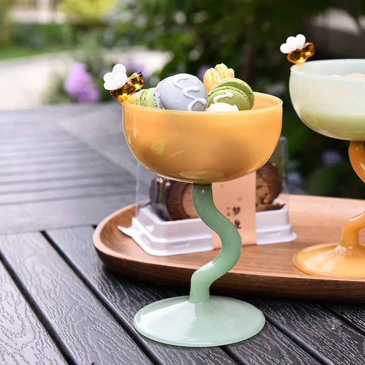 Rynx | irregular lead glass cup high borosilicate drink boiling water glass cocktail champagne cup ice cream milkshake cup