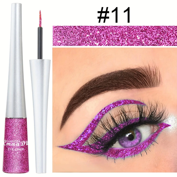 Rynx | Long-lasting liquid eyeliner pencil - shimmer in silver, green & blue | waterproof, smudge-proof makeup