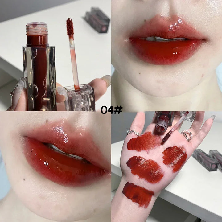 Rynx | Liquid Lipstick 6 Colors Mirror Dye Lip Gloss Moisturizing Waterproof Long-lasting Lip Color Korean Natural Makeup Cosmetics