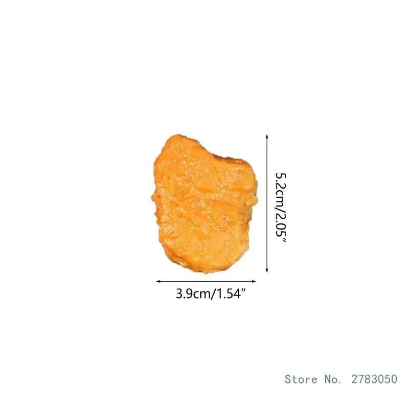 Lisslune | Set of 6 Realistic Artificial Fried Chicken Nuggets for Food Styling and Photography