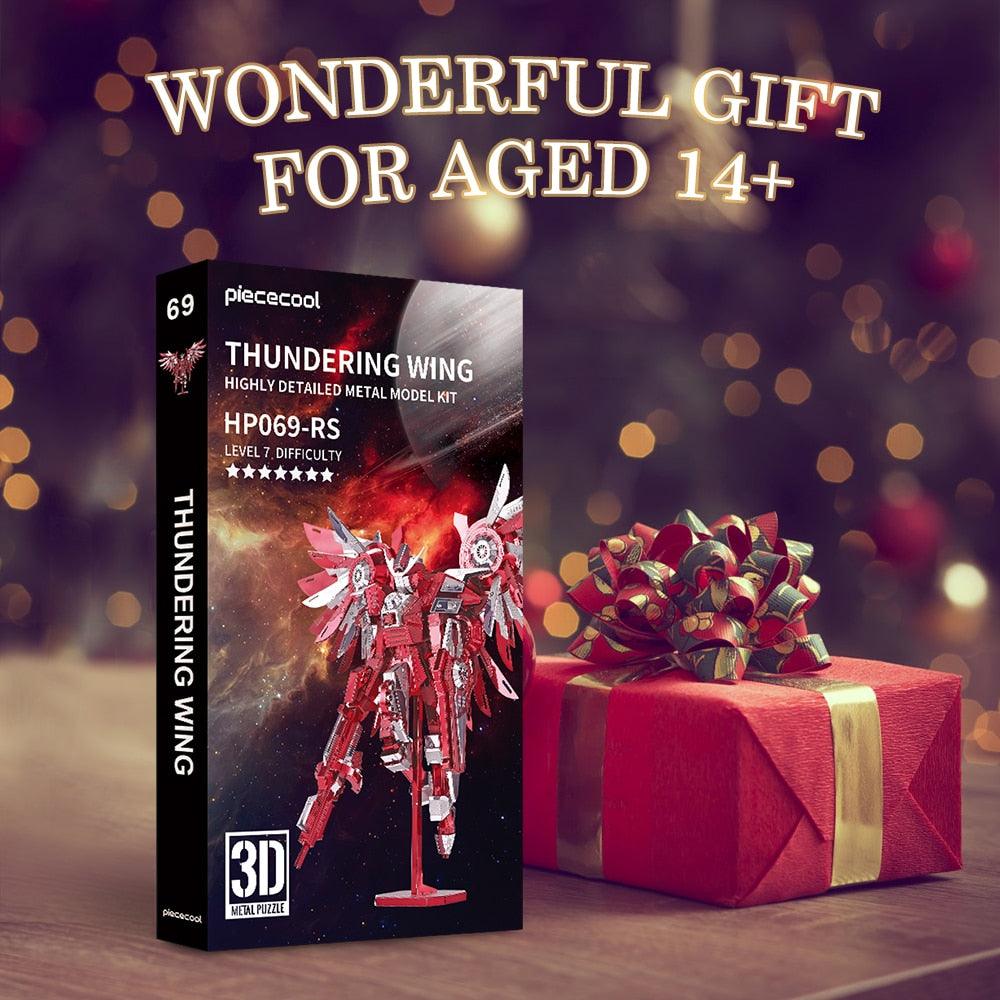 Lisslune | Metallic Thunder Wing 3D Puzzle Kit - Creative DIY Model for Teens and Adults
