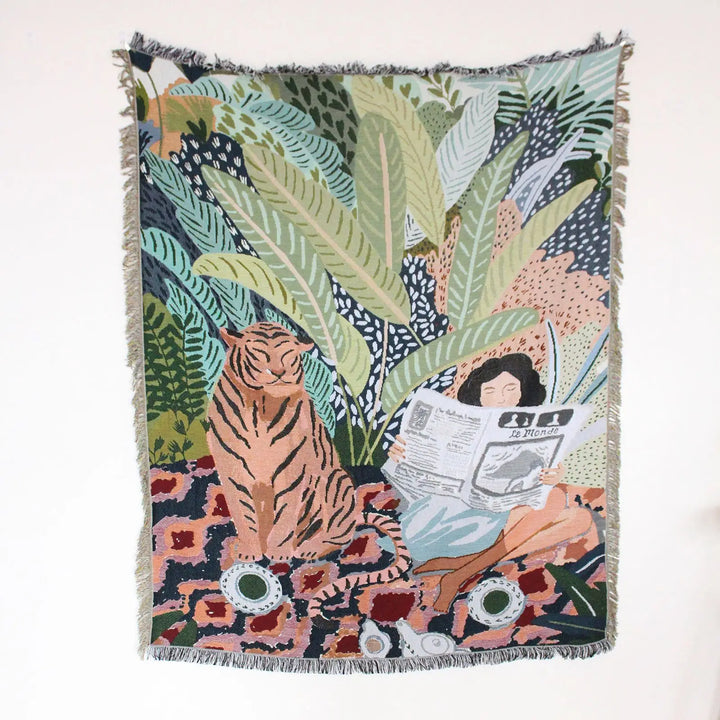 Lisslune | Floral Garden Throw Blanket
