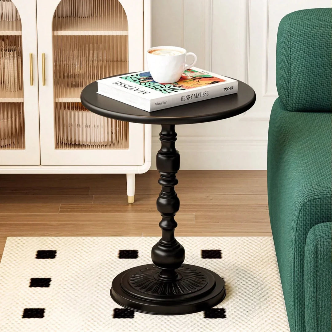 Rynx | Vintage Coffee Table Living Room Side Table American Small Round Desk Bedroom High-Quality Nightstand Furniture Ornaments