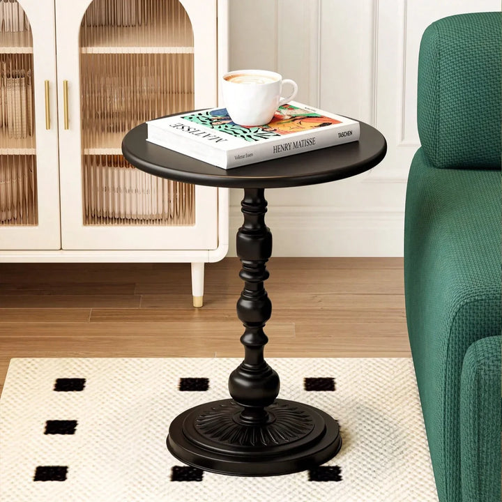 Rynx | Vintage Coffee Table Living Room Side Table American Small Round Desk Bedroom High-Quality Nightstand Furniture Ornaments