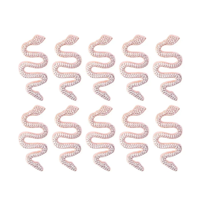 Rynx | 10 Pieces Alloy Snake Butterfly Nail Charms Design 3D Metal Nail Art Rhinestone Decorations Jewelry Gemstone Manicure Design Accessories