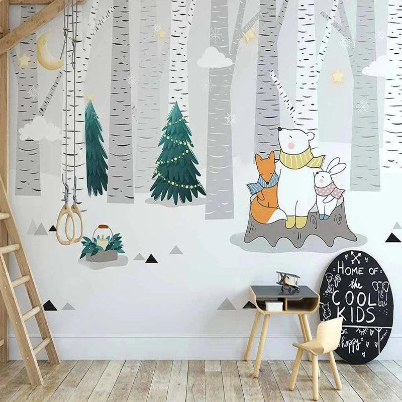Lisslune | Nordic Enchantment: Customizable Wall Decoration of Woodland Animals for Stylish Home Decor