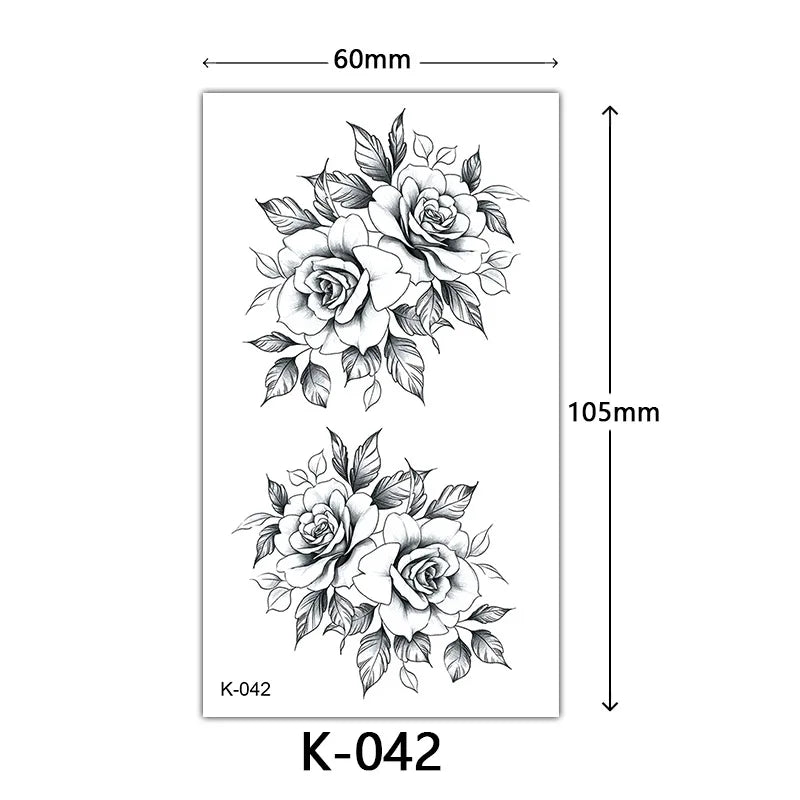 Rynx | New Temporary Tattoo Stickers Sexy Totem Butterfly Dreamcatcher Transfer Flash Tattoo Women Neck Hand Body Art Artificial Tattoos Men