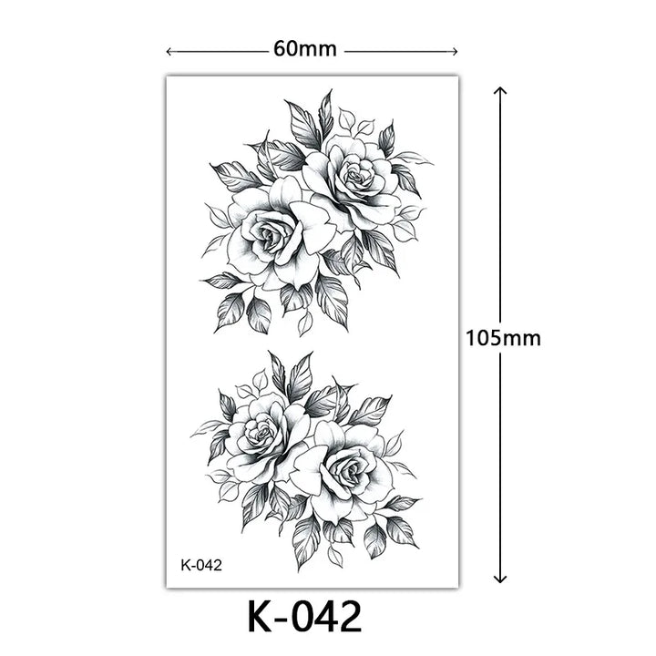 Rynx | New Temporary Tattoo Stickers Sexy Totem Butterfly Dreamcatcher Transfer Flash Tattoo Women Neck Hand Body Art Artificial Tattoos Men