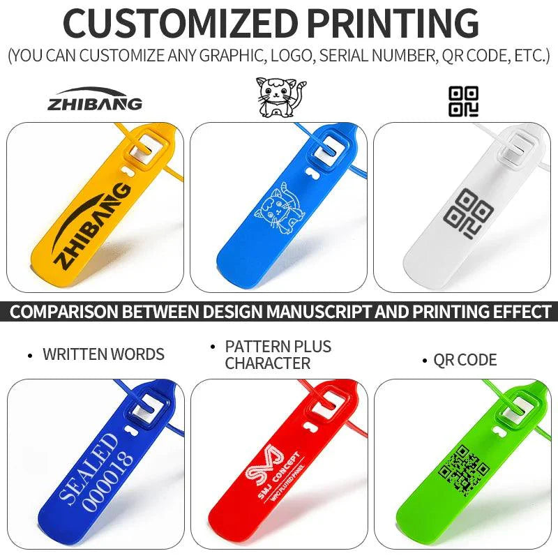 Lisslune | Hair-receptive custom-made plastic security seals for freight protection - 100 pieces