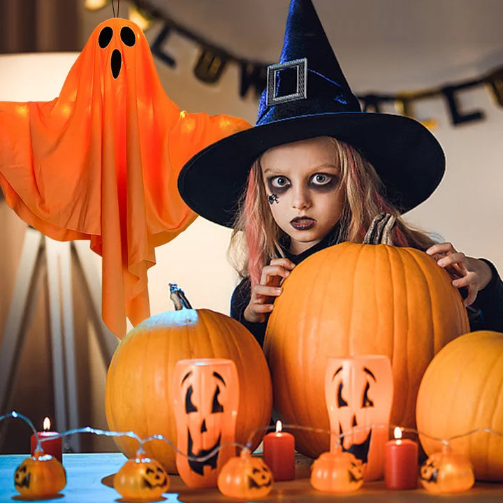 Rynx | Halloween Party LED Light Ghost Home Indoor Outdoor Decoration Supplies Haunted House Bar Hanging Horror Props with Lights