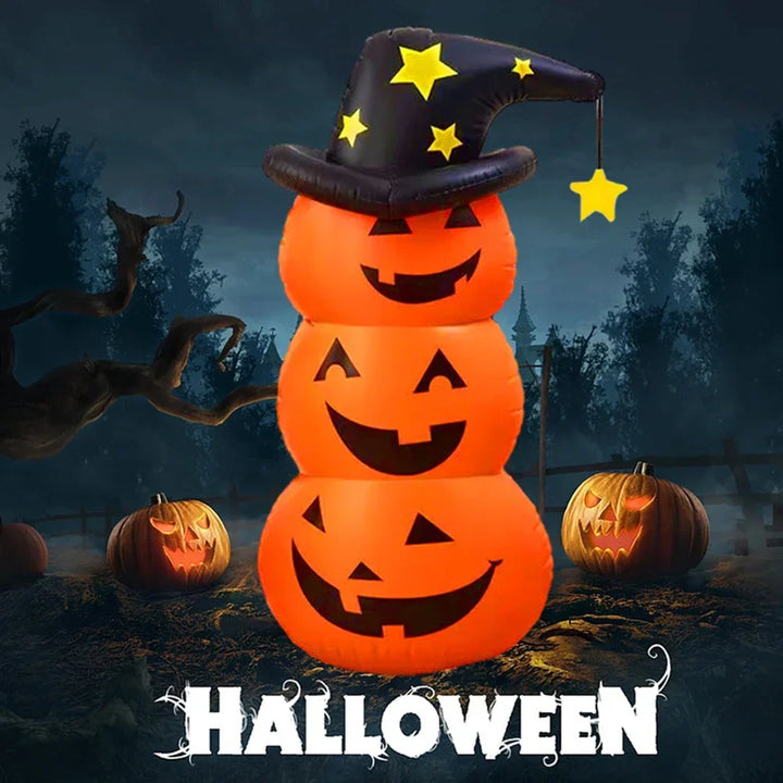 Rynx | Halloween Standing Inflatable Pumpkin Windproof Stacked Pumpkins Festival Themed Party House Outdoor Tumbler Toy Props