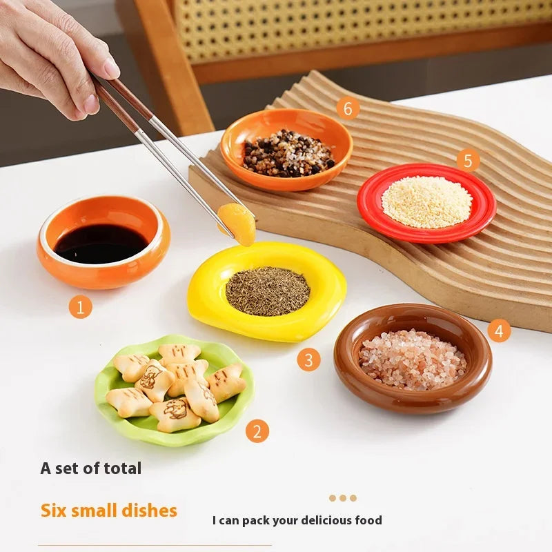 Lisslune | Mini Stacked Hamburger Ceramic Plate Set