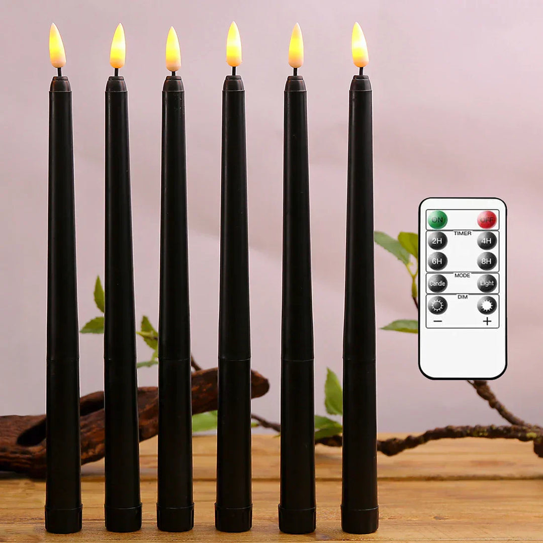 Lisslune | Frendorf - Black LED tealights without flame with remote control for an unforgettable atmosphere