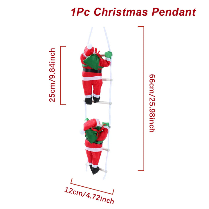 Rynx Santa Claus Climbing Ladder Pendant Merry Christmas Decoration for Home 2024 Navidad Christmas Tree Ornament 2025 New Year Gift