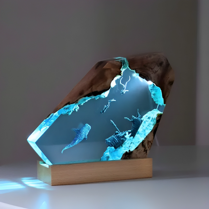 Lisslune | Deep Ocean Resin Decorative Night Lamp