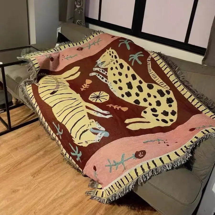 Lisslune | Jungle Cat Wall Tapestry Blanket
