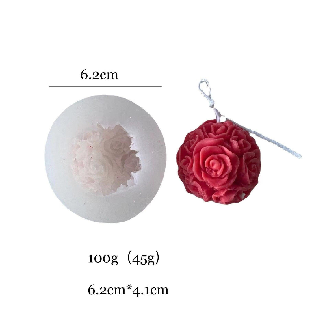Lisslune | Rose Blossom Candles Craft Silicone Mold for Elegant DIY Creations